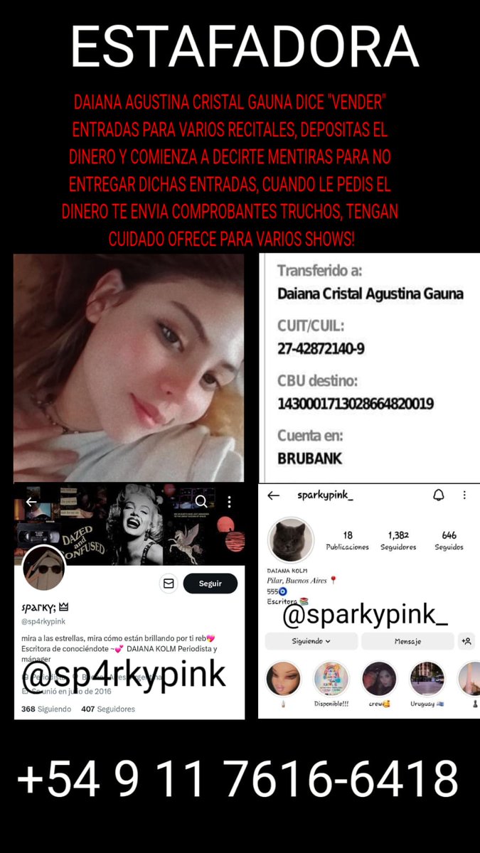 luunnaareal's tweet image. mentiste, cagaste a mínimo 300/400 personas un MONTÓN de guita, te metiste en todos los fandoms a cagar gente hdp.
JUGASTE con el DOLOR POR LO DE LIAM Y AHORA NO TE HACES CARGO. DA LA CARA Y DEVOLVE LO QUE ROBASTE.
100% segura que el cuento de ser la última en ver a Liam es falso