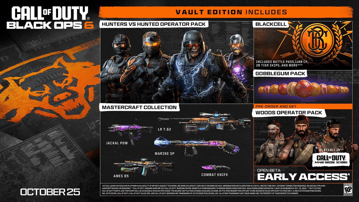 🚨 Black Ops 6 Giveaway! 🚨

Anyone want a free copy of #BO6 ? We will be giving away 2 vault edition bundles on the platform of your choice!

How to enter:

➡️ Follow <a href="/6FCarolina/">6F Carolina</a> &amp; @SIXF1GURES 
❤️ Like
♻️ Retweet
👥 Tag 2 friends 
✏️ Reply your favorite COD gamemode or playlist!