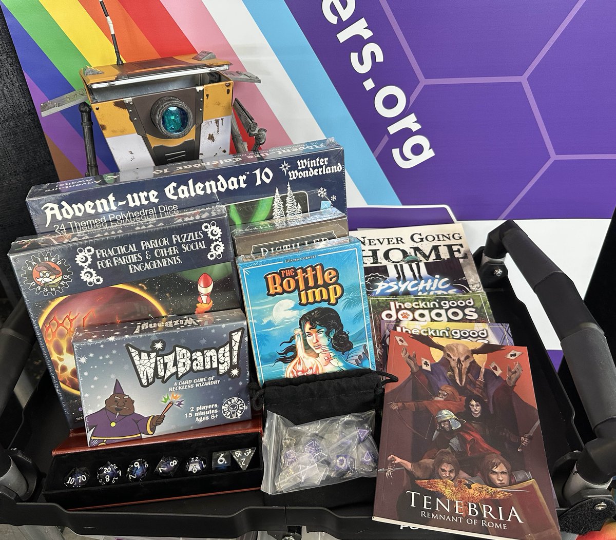Tabletop Gaymers ๐ PAX East May 8-11, 2025 (@tabletopgaymers) on Twitter photo Thanks to the awesome folks who donated games, books, dice, and more to our giveaway at #GameholeCon, including <a href="/BlackOakWShop/">Black Oak Workshop</a>, <a href="/WetInkGames/">Wet Ink Games</a>, and @TalonClaw. #boardgames #tabletopgames #gaymers Thanks to the awesome folks who donated games, books, dice, and more to our giveaway at #GameholeCon, including <a href="/BlackOakWShop/">Black Oak Workshop</a>, <a href="/WetInkGames/">Wet Ink Games</a>, and @TalonClaw. #boardgames #tabletopgames #gaymers