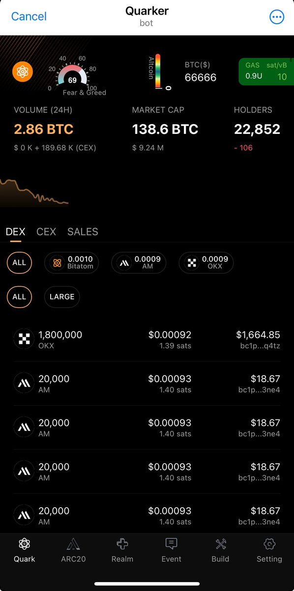 0xLeaper's tweet image. ARC-20 is incredibly cheap right now!

It’s so cheap that I have to ignore all other assets in the Bitcoin ecosystem🤣

Throughout this entire bull market, it’s definitely the most trustworthy and reliable choice for me. 

iykyk🫳
#Quark #Electron #Atomarc #Atomicals #Arc20