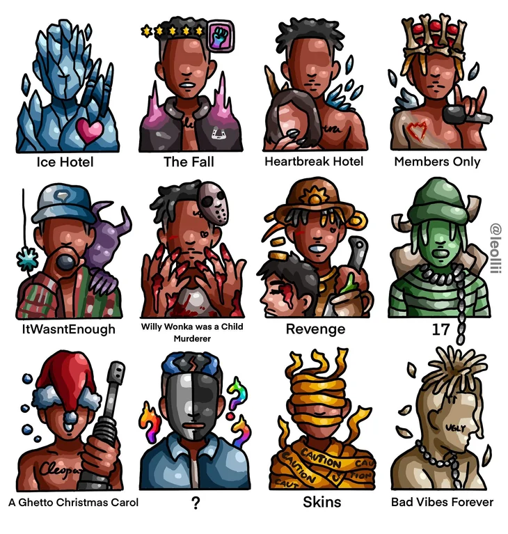 RileyTaugor's tweet photo. XXXTentacion's Eras 🔥

Art by leollii (IG) https://t.co/eMi1vBuWvE