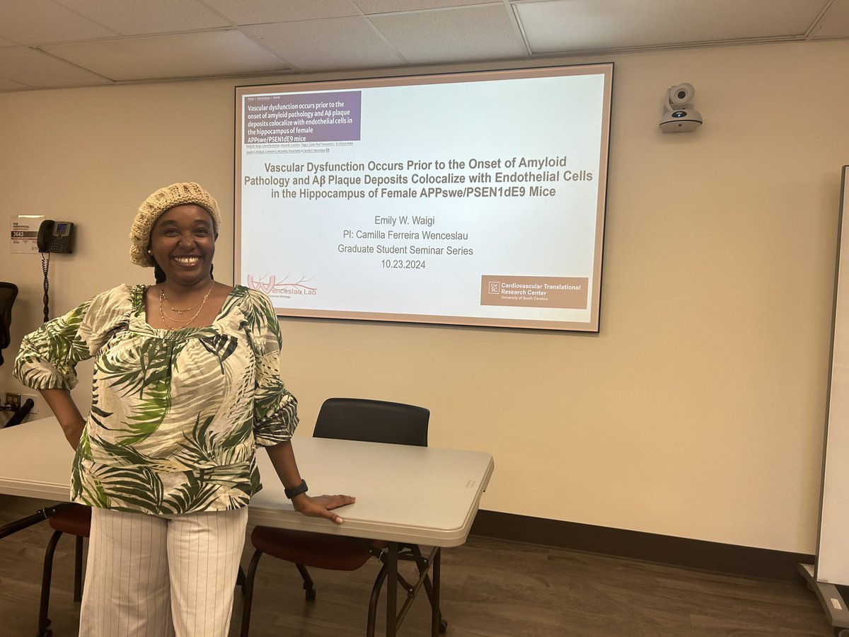Camilla Ferreira Wenceslau (@cfwenceslau) on Twitter photo Congratulations to <a href="/WaigiEmily/">Emily Waigi</a> for presenting her PhD work at the Graduate Student Seminar Series <a href="/UofSCSOMC/">USC School of Medicine Columbia</a> <a href="/WenceslauLab/">WenceslauLab</a> <a href="/CTRC_UofSCSOM/">CARDIOVASCULAR TRANSLATIONAL RESEARCH CENTER</a> <a href="/USCBrainHealth/">USC Brain Health</a> <a href="/USCResearch/">USC Research</a> Congratulations to <a href="/WaigiEmily/">Emily Waigi</a> for presenting her PhD work at the Graduate Student Seminar Series <a href="/UofSCSOMC/">USC School of Medicine Columbia</a> <a href="/WenceslauLab/">WenceslauLab</a> <a href="/CTRC_UofSCSOM/">CARDIOVASCULAR TRANSLATIONAL RESEARCH CENTER</a> <a href="/USCBrainHealth/">USC Brain Health</a> <a href="/USCResearch/">USC Research</a>