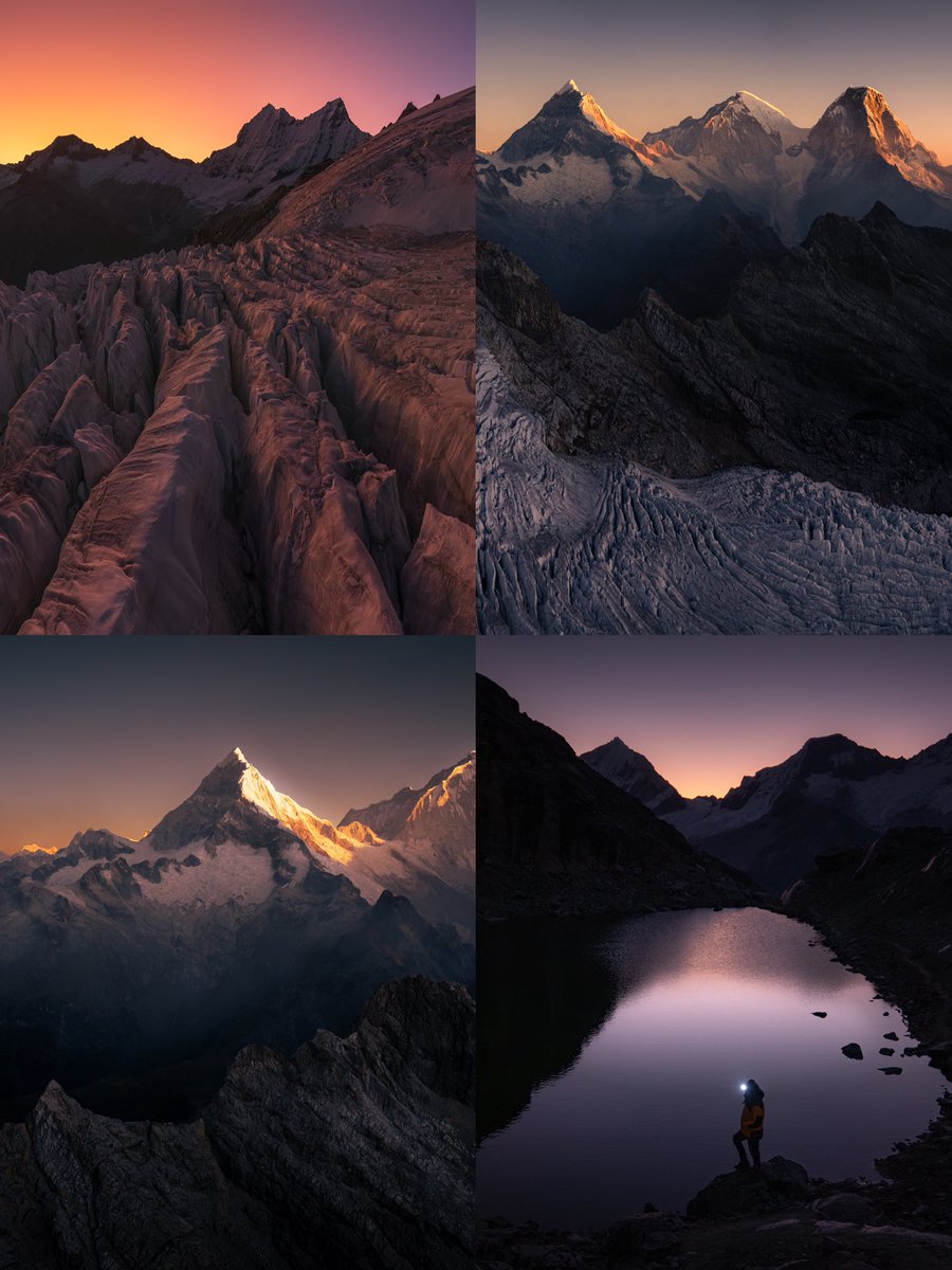 Sunsets at base camp Yanapaccha 🤍