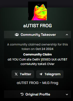 Autist Frog CTO tweet media