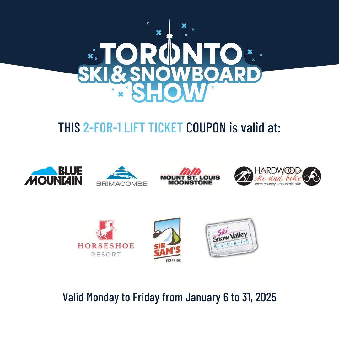 Ticket sales are hot — don’t miss your chance to attend the Toronto Ski &amp; Snowboard Show! Grab yours today: torontoskishow.ca/tickets/
#SkiShowTickets #TorontoSkiShow
#SkiSnowboardShow #SkiToronto #SnowboardToronto #SkiAndSnowboardExpo #SkiON #RideON