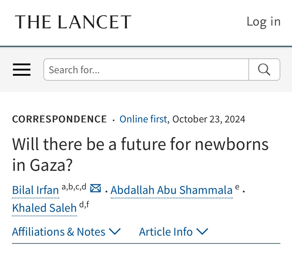 The Lancet reports that the conditions in Gaza have “turned pregnancy into a life-threatening condition for thousands of women.”

There is an “unprecedented rise in maternal deaths, miscarriages, and stillbirths,” leading to “The prevention of births within Gaza.”

“Without