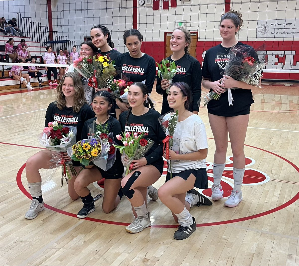 SHHSsaints's tweet photo. Senior Night! What a great group of girls!  Go SAINTS! https://t.co/rmg5MAJQfS