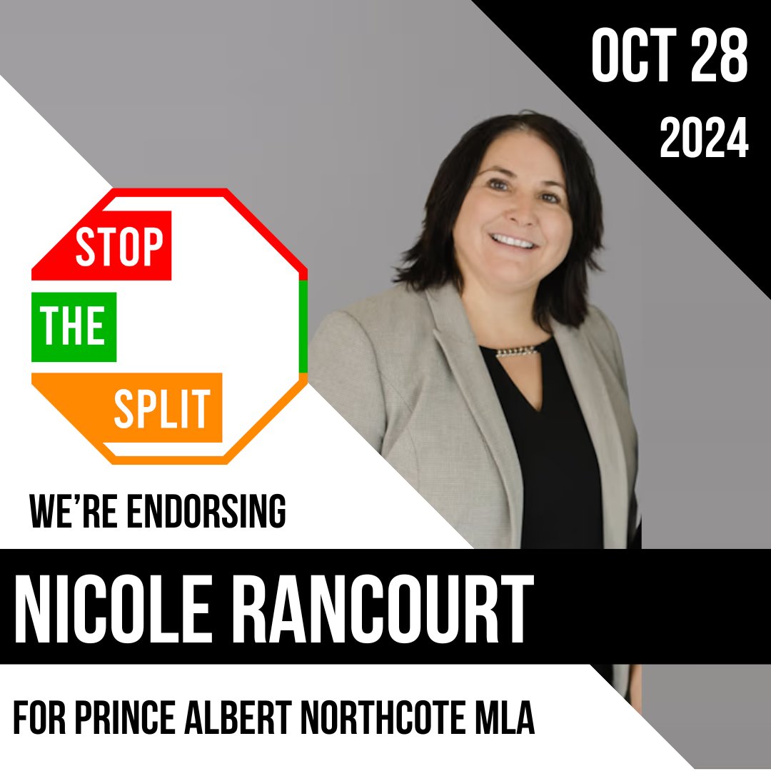 🟠We’re endorsing <a href="/NicoleMRancourt/">Nicole Rancourt</a> of the <a href="/Sask_NDP/">Saskatchewan New Democrats</a> for Prince Albert Northcote to #UniteTheVote and #StopTheSplit on October 28!

Nicole is best positioned to defeat Scott Moe’s candidate and will fight for #PrinceAlbertNorthcote.

#cdnpoli #skpoli #MoeMustGo