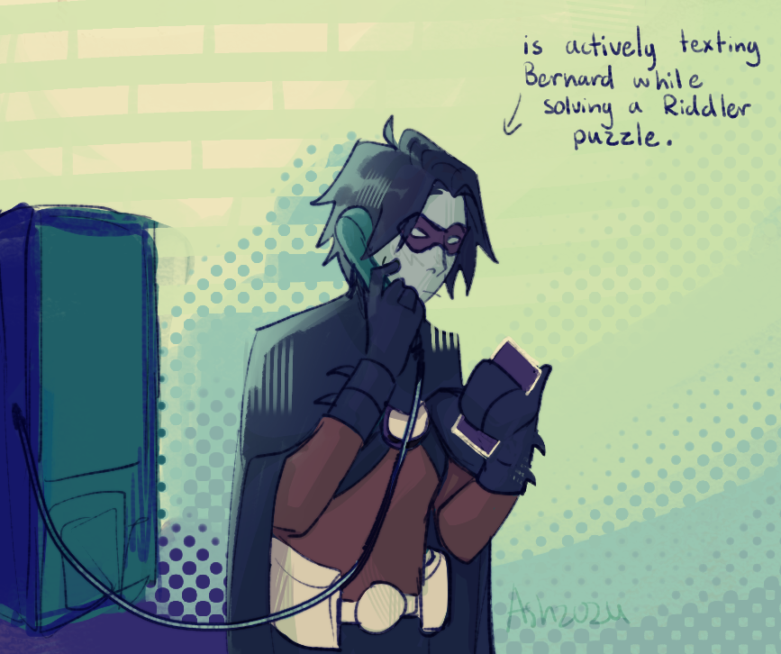 idiotic_cryptid's tweet photo. Tim on his phone! (and tim on his phone)

drawn for @dcforgaza https://t.co/QOaAdC8ZwO