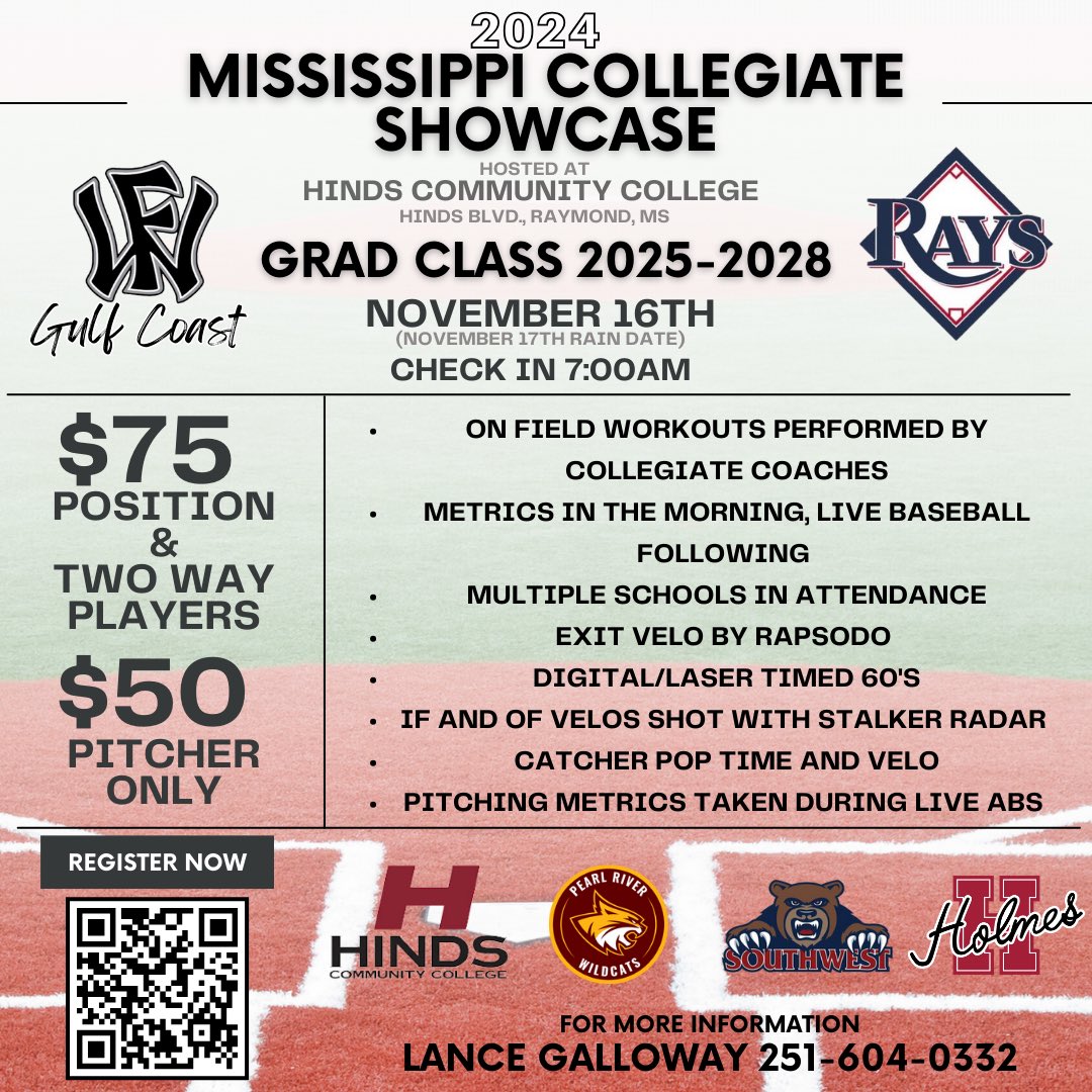 Wow Factor Gulf Coast (@wfgulfcoast) on Twitter photo Registration is now open for the MS Collegiate Showcase
Register here:
form.jotform.com/242967423230152
<a href="/LA_Nationals/">Wow Factor GulfCoast</a> <a href="/LanceGalloway8/">Lance Galloway WF</a>
<a href="/WowFactorNation/">Wow Factor Baseball</a> <a href="/WowFactorScout1/">WowFactor_Scouting</a>
<a href="/MississippiRays/">MS Rays Baseball</a> Registration is now open for the MS Collegiate Showcase
Register here:
form.jotform.com/242967423230152
<a href="/LA_Nationals/">Wow Factor GulfCoast</a> <a href="/LanceGalloway8/">Lance Galloway WF</a>
<a href="/WowFactorNation/">Wow Factor Baseball</a> <a href="/WowFactorScout1/">WowFactor_Scouting</a>
<a href="/MississippiRays/">MS Rays Baseball</a>