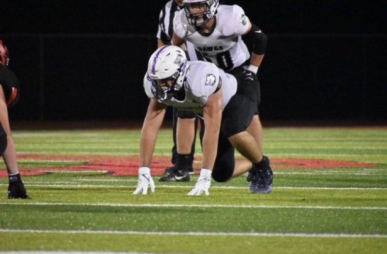Senior Brett Davidson had a monster game on defense for Baldwin (3A) against Bishop Ward. Davidson had 15 total tackles (12 individual), 3 sacks, 4 TFL, and a pass breakup. Davidson is also a 4A All-State baseball player for the Bulldogs. #sportsinkansas 

📸: <a href="/BHSBulletin348/">Bulldog Bulletin</a>