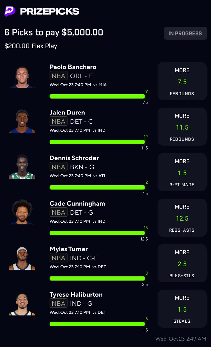 MrGambaholic's tweet photo. 10K+ PENDING OFF #PRIZEPICKS ✅✅✅✅✅✅🚨🚨🚨🚨🚨🚨🚨

like/rt 🤑 $50 winner!!! I’m picking live!!! https://t.co/xYTTGK9DRL