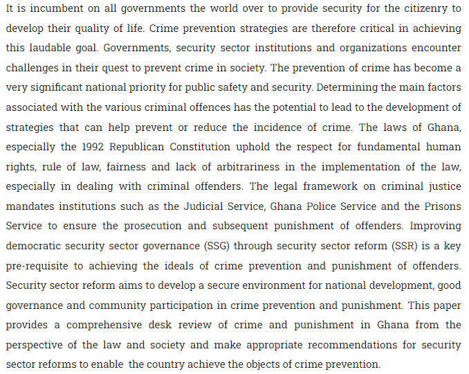 LAJ_Journal's tweet photo. Tuffour, Kwadwo Addo, and Cecilia Adjanor. “#Crime and Punishment in #Ghana: The Need for #Security #Sector #Reforms.: Not Applicable.” Law and Justice, vol. 9, no. 1, Aug. 2024. https://t.co/XZNsvJKZUD, https://t.co/XQJj2PAMqE. https://t.co/zKUXA2UzAT