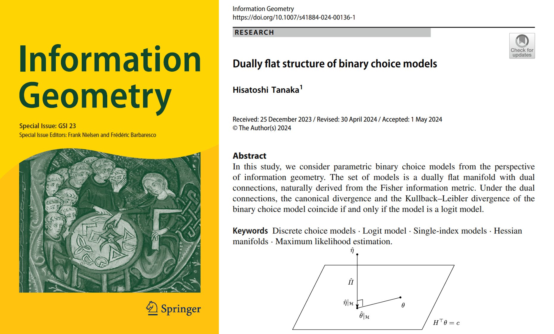 Frank Nielsen on X: &ldquo;Paper #OTD &ldquo;Dually flat structure of binary 