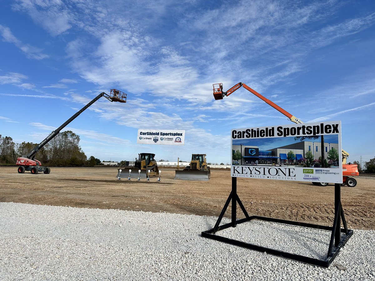 It’s official! Ground breaking day at CarShield Sports Complex! <a href="/CarShield/">CarShield</a> <a href="/carshieldfc/">CarShield Futbol Club</a> #CarShieldFamily