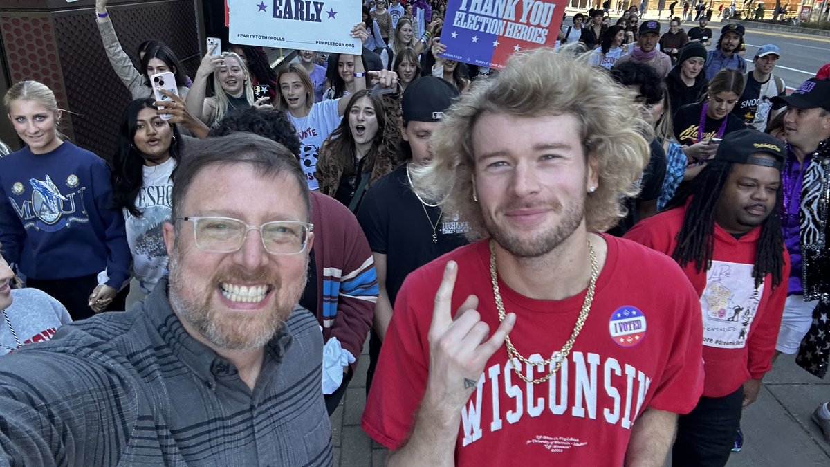 Yung Gravy's concert with #PartytothePolls was nonpartisan. Appreciate everyone working to get the vote out on campuses!