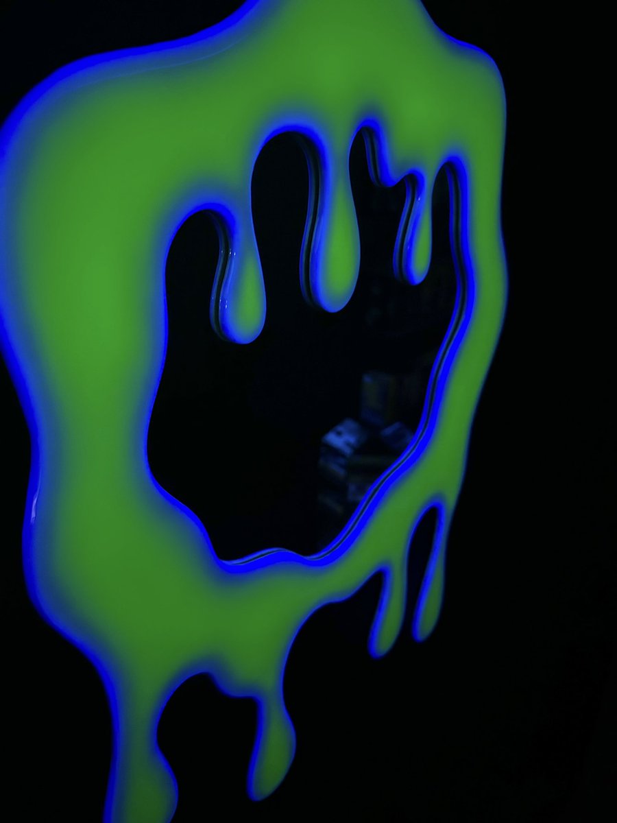black light reactive slime mirror @hotglood on Instagram