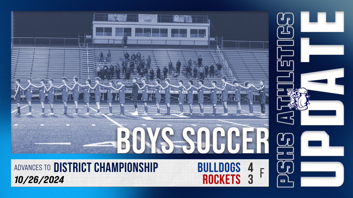 PolandAthletics's tweet photo. TOURNAMENT UPDATE - BOYS SOCCER | With a 4-3 victory against Bay Village on 10/23/2024, the PSHS Boys Soccer team have qualified for the OHSAA DIV District Championship Game on 10/26/2024. LET'S GO, DOGS! https://t.co/OcFg4iI3OA