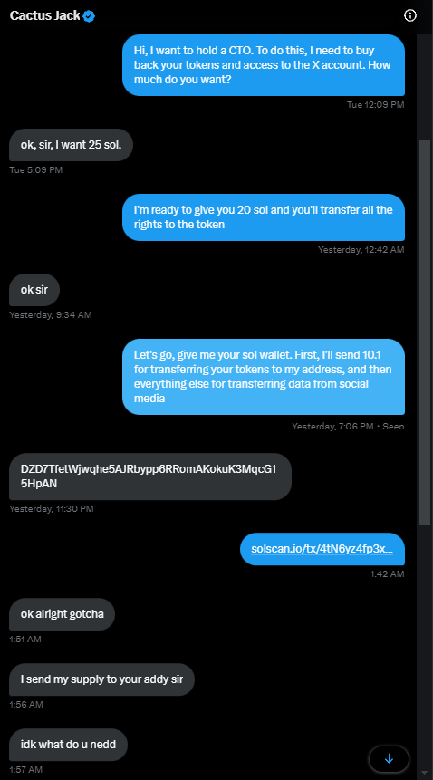 SpinySolanaJack's tweet photo. Allright, fellas
We are not agreed with pussy rugger on dev
This project f*k*n' deserve more then stupid farm
So we as community of holders looking for the deal to CTO it 
farmer dev said yes and give us full access to it + own supply https://t.co/Ulh8iSzzaY