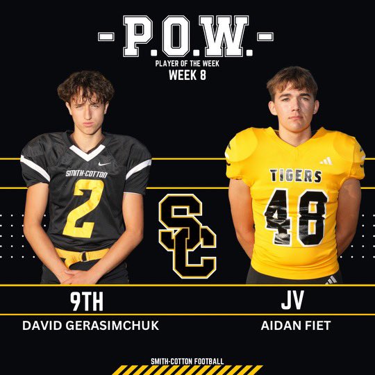 scfootball's tweet photo. Great job men!!! Congratulations to our Scout Team; 9th grade; and JV Players of the Week! We have 👀 on you!! #BETTER https://t.co/V7OluUa4F3