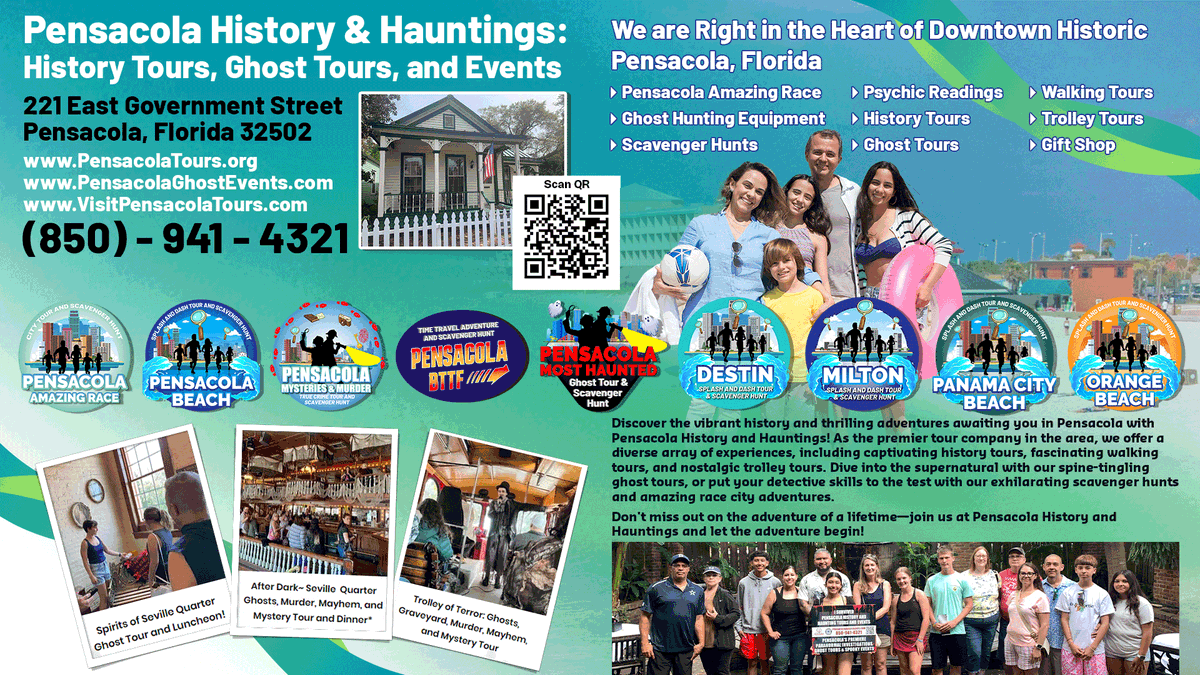 coldcasepsychic's tweet photo. 🚨Upcoming Halloween Events 🚨

👻✨ Tues and Thurs 11:00 AM to 2 PM and Sundays 2 Pm and 6 Pm
Spirits of Seville Quarter Ghost Tour and Lunch or Dinner: 
Investigate one of Pensacola’s oldest haunted restaurants while enjoying a meal.
Seville Quarter
130 East Government Street
P https://t.co/GdCrDU6GuM