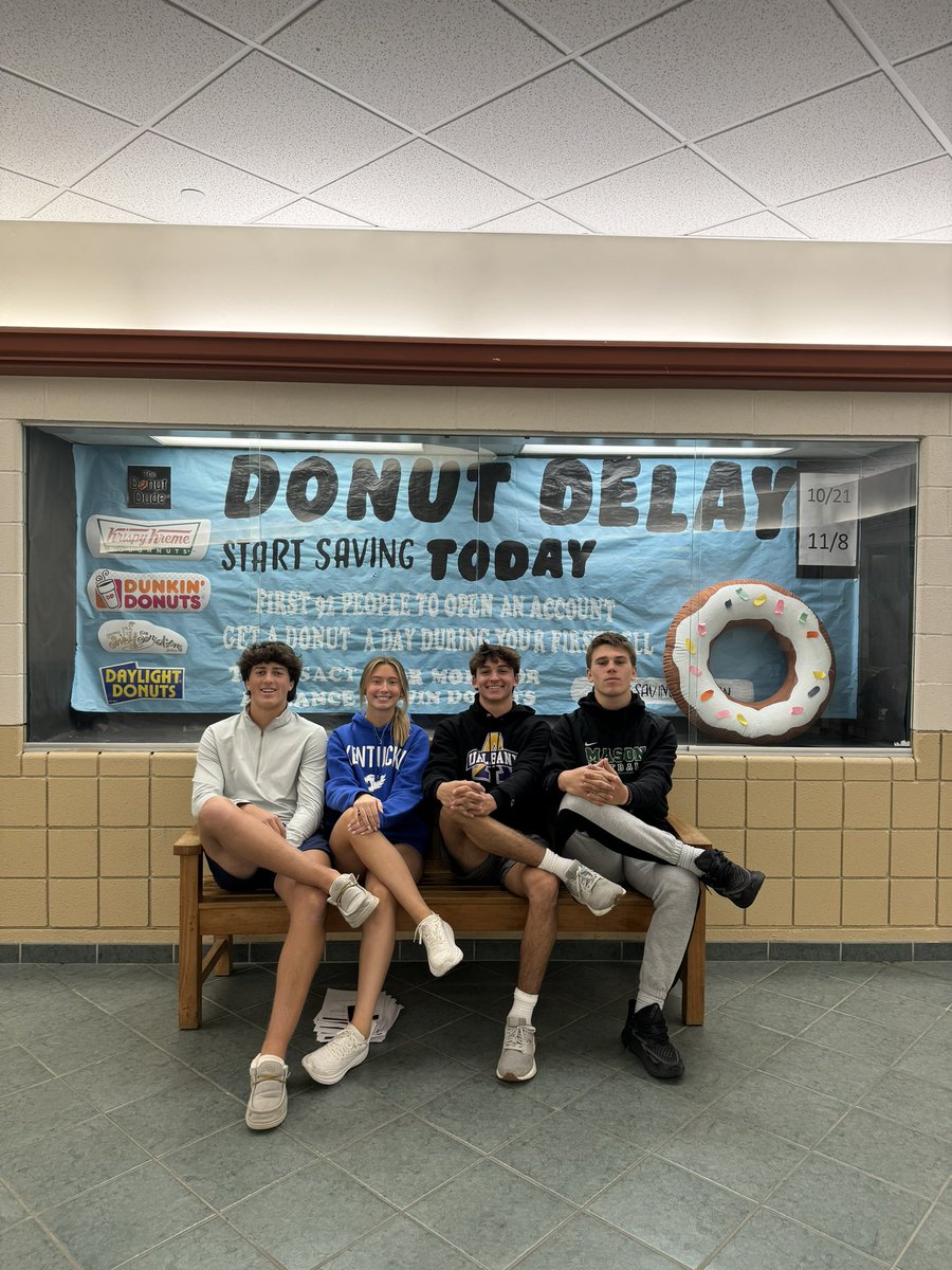 🍩Donut Delay, Start Saving Today🍩
Open an account to receive a FREE donut each day for a week💫 Deposit $2 or more to play our donut toss, where the top 4 winners will receive free donuts for a week 🍩🍩🍩🍩 We hope to see you all enjoying saving and this fun sweet treat🌟