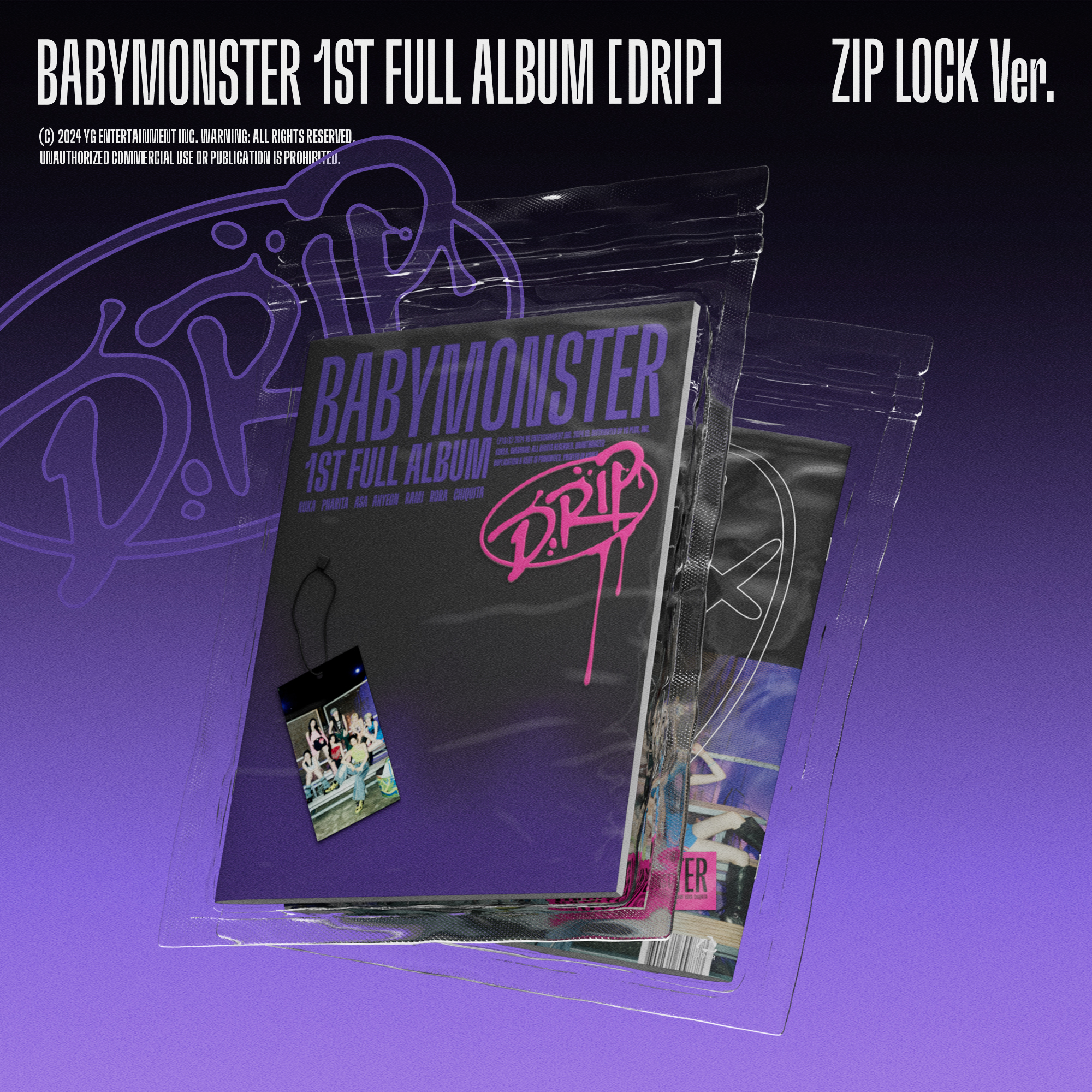 BABYMONSTER ベビモン DRIP オンライン特典 ラキドロ 7枚 BABYMONSTER 1st FULL ALBUM [DRIP]【日本限定特典付輸入盤】が