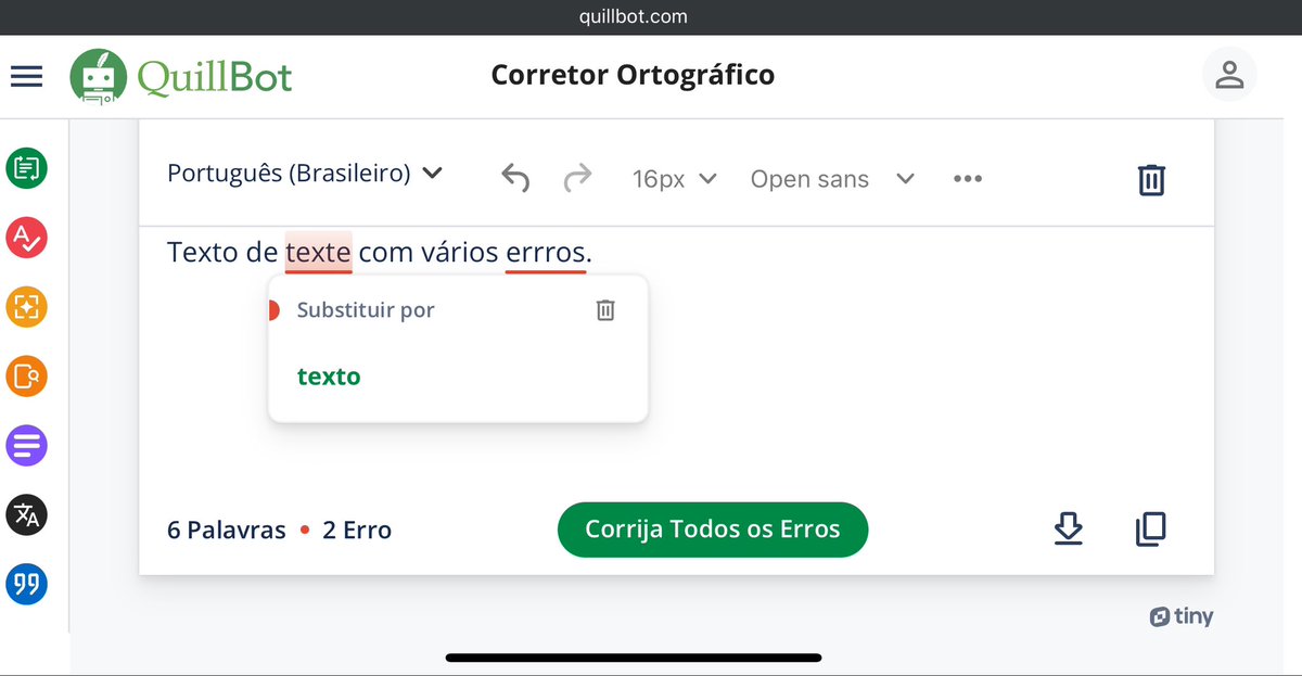 OrleansMartins's tweet photo. O #QuillBot é uma excelente ferramenta de IA para melhorar a produção de textos, especialmente útil para a correção gramatical.
De forma simples e gratuita você consegue analisar e corrigir seu texto. Recomendo!
#pesquisa #texto #relatório #corretor #IA https://t.co/y7Xs8vLUgP