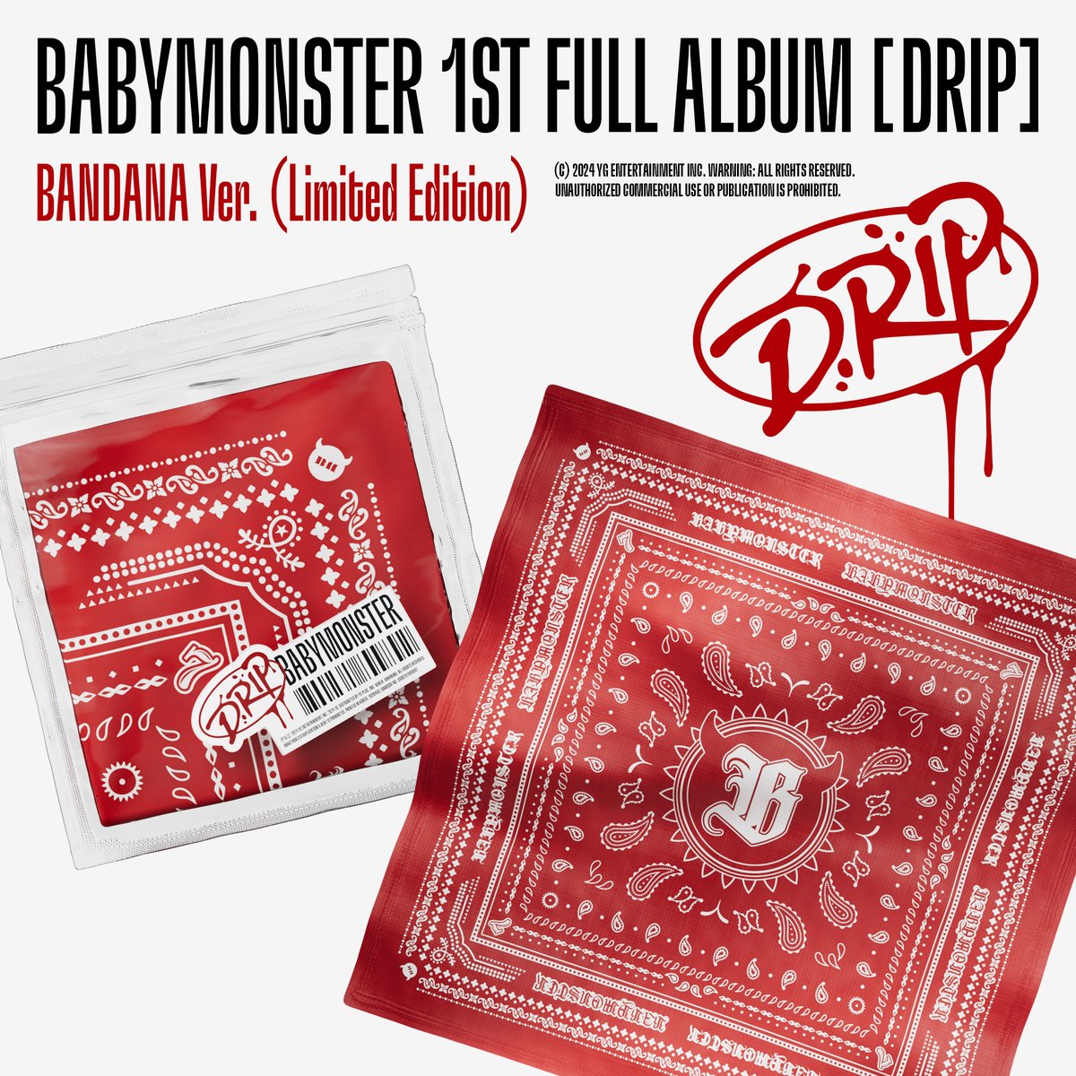BABYMONSTER 1st FULL ALBUM [DRIP] JEWEL CASE Ver. & BANDANA Ver