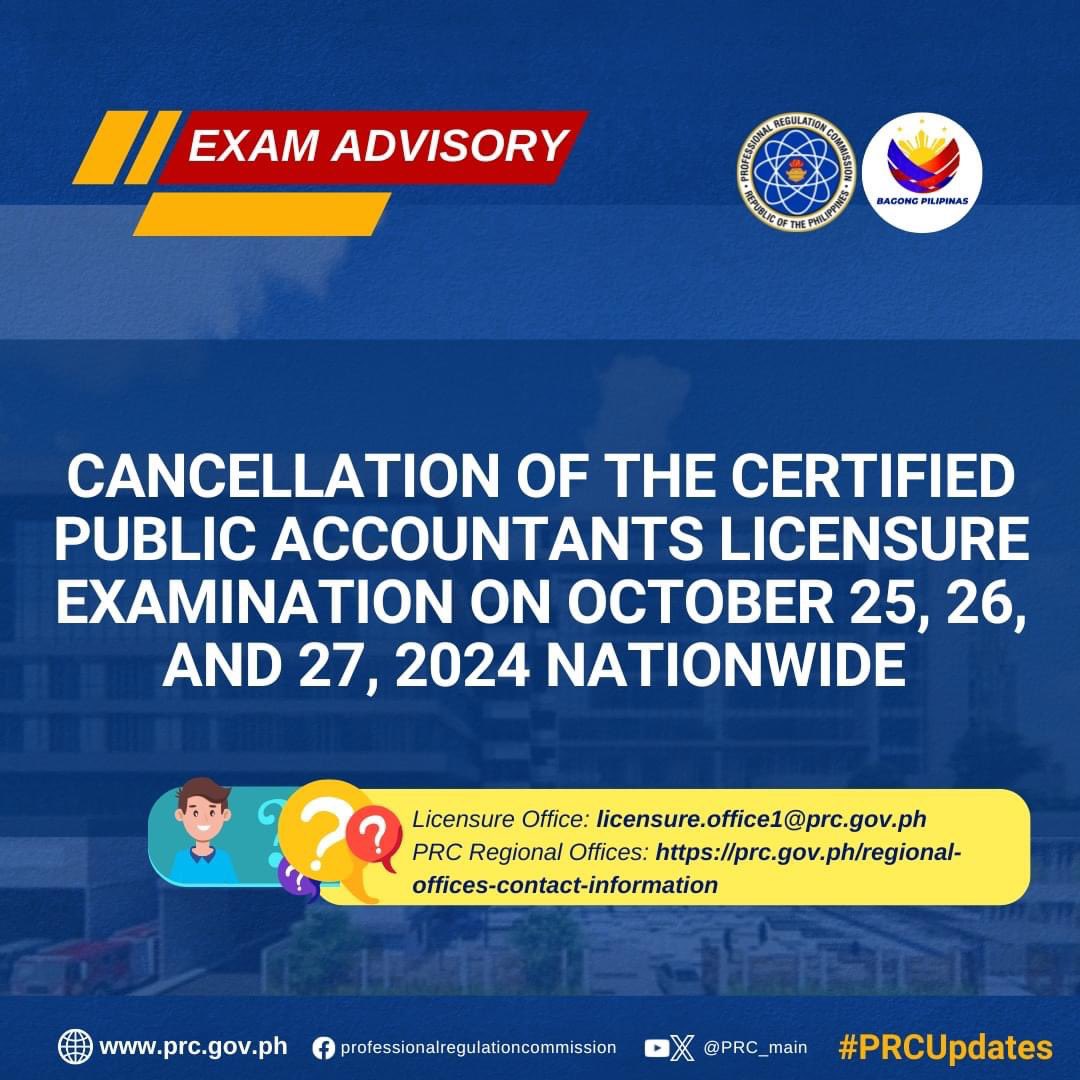 Take care of yourself dearest aspiring CPAs. While waiting for the schedule of next CPALE, continue studying. More power and God bless. This is what we call "Burn Toast Theory" application. It gives you more time to prepare for the CPALE.