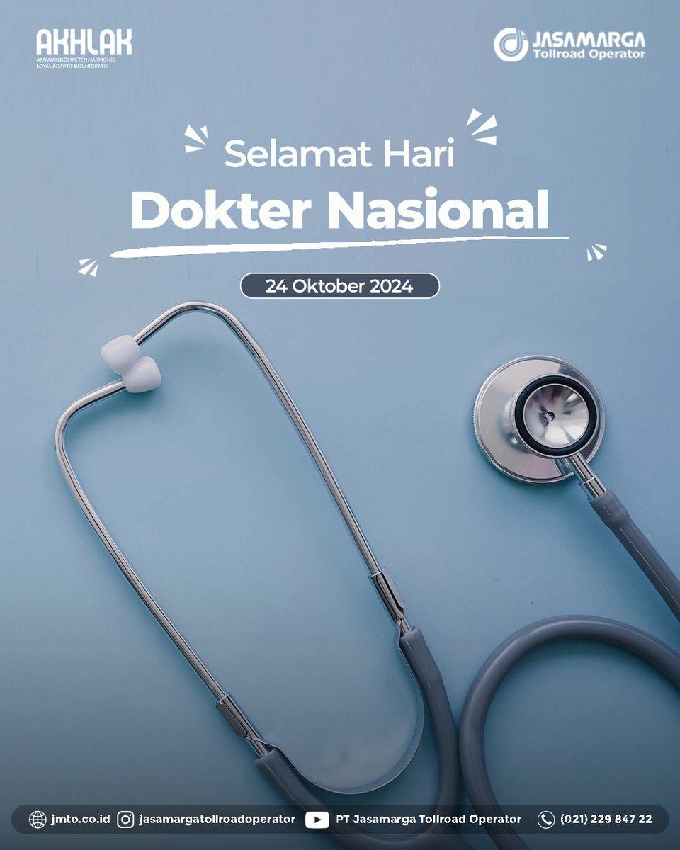 Selamat Hari Dokter Nasional 2024!

Terima kasih kepada seluruh dokter di Indonesia atas dedikasi, ketulusan, dan pengorbanan yang luar biasa dalam menjaga kesehatan dan menyelamatkan nyawa.

#haridokternasional
#JasamargaTollroadOperator