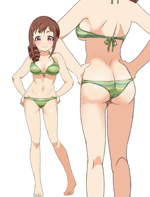 大原みちるちゃんの水着 | ごろはち #pixiv https://t.co/JXuYqVQlko 
少し直して設定画風からイラスト風に 