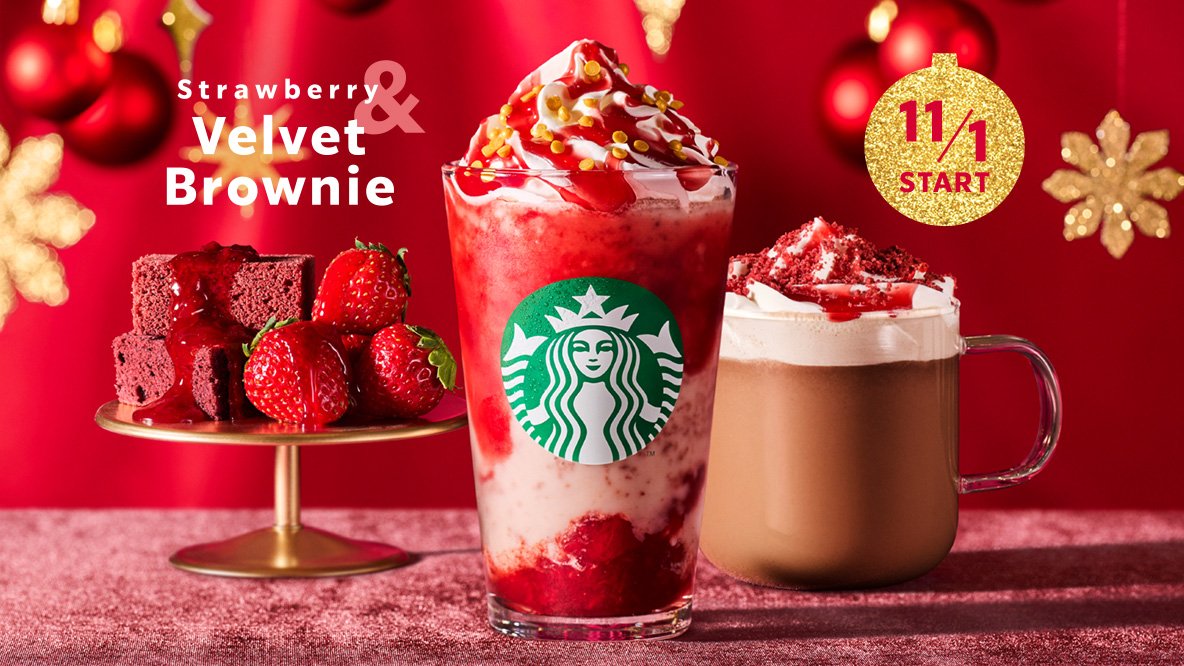 shimapatobu's tweet photo. スターバックス！クリスマス「フラペチーノ、ラテ、モカ」ビバレッジ・フードメニューまとめ！

https://t.co/USPjr6eJ4J

 第1弾は11月1日ころの発売になると思います！例年いちご系の商品が定番です
そろそろ情報解禁されると思います！

歴代フラペチーノなどを参考に（画像は過去の商品です）
#スタバ新作 #スタバ #クリスマス #スターバックス　#フラペチーノ

2023年 第1弾　ストロベリー メリークリーム フラペチーノ、ストロベリー メリークリーム ティー ラテ

2023年 第2弾　メルティホワイト ピスタチオ フラペチーノ、メルティホワイト ピスタチオ モカ

2022年 第1弾　ストロベリー ＆ ベルベット ブラウニー フラペチーノ、ストロベリー ＆ ベルベット ブラウニー モカ

2022年 第2弾 
バターキャラメル ミルフィーユ フラペチーノ、バターキャラメル ミルフィーユ ラテ

シュトーレン
ジンジャーブレッドクッキーなどのお菓子缶なども毎年人気です！