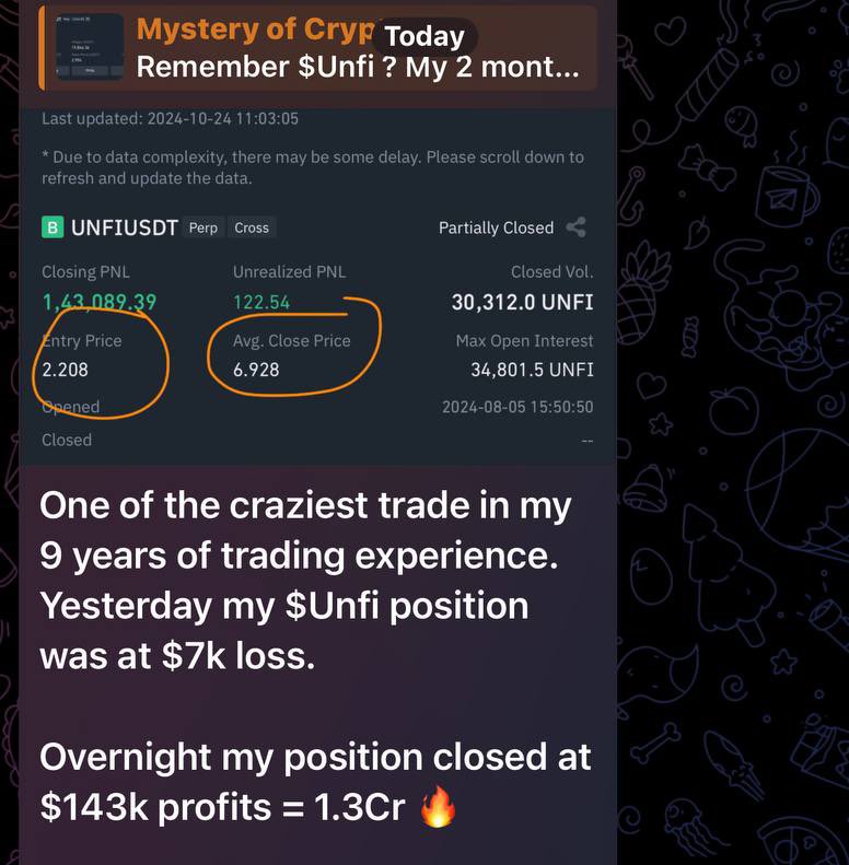 MasterCryptoHq's tweet photo. $Unfi manipulation made me $143k profits overnight 🔥

On 18 oct i said Unfi can go 8-10$ easily and i won't close my trade below $100k profits.

And BOOM! UNFI pumped 350% in few hours. One of the craziest trade in my 9 years of trading.

Join free Tg group for more trades like this 👇🏻

https://t.co/7O7a0MoUsb