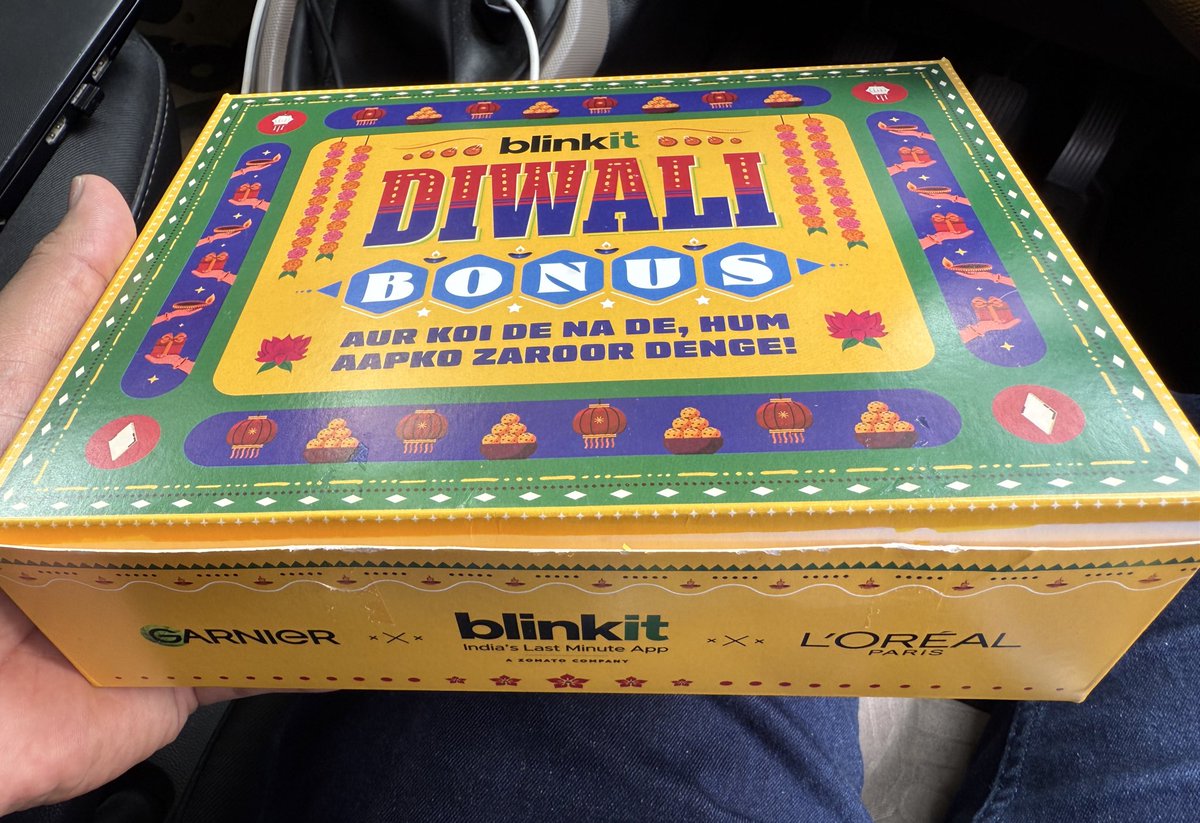 Thank you ! <a href="/letsblinkit/">Blinkit</a> <a href="/albinder/">Albinder Dhindsa</a> 
#Diwali