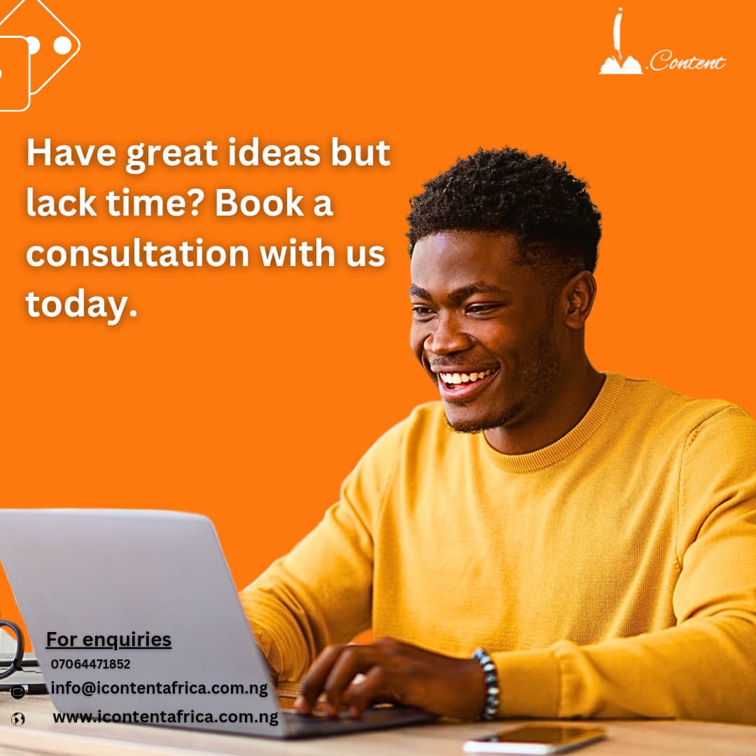 icontentafrica's tweet image. Do you want to write a book but you&apos;ve got no time?

We&apos;ve got you.

Let&apos;s discuss your brief and help you become a published author.

Send us a DM or email: info@icontentafrica.com.ng

#writingservices #ghostwritingservice #icontentafrica