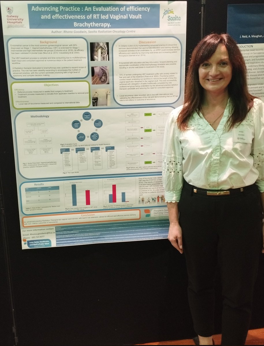 Wonderful presentation by Rhona Goodwin at National HSPC Conference on Advancing Practice by Radiation Therapists in Gynae Radiotherapy and the benefits to patients.