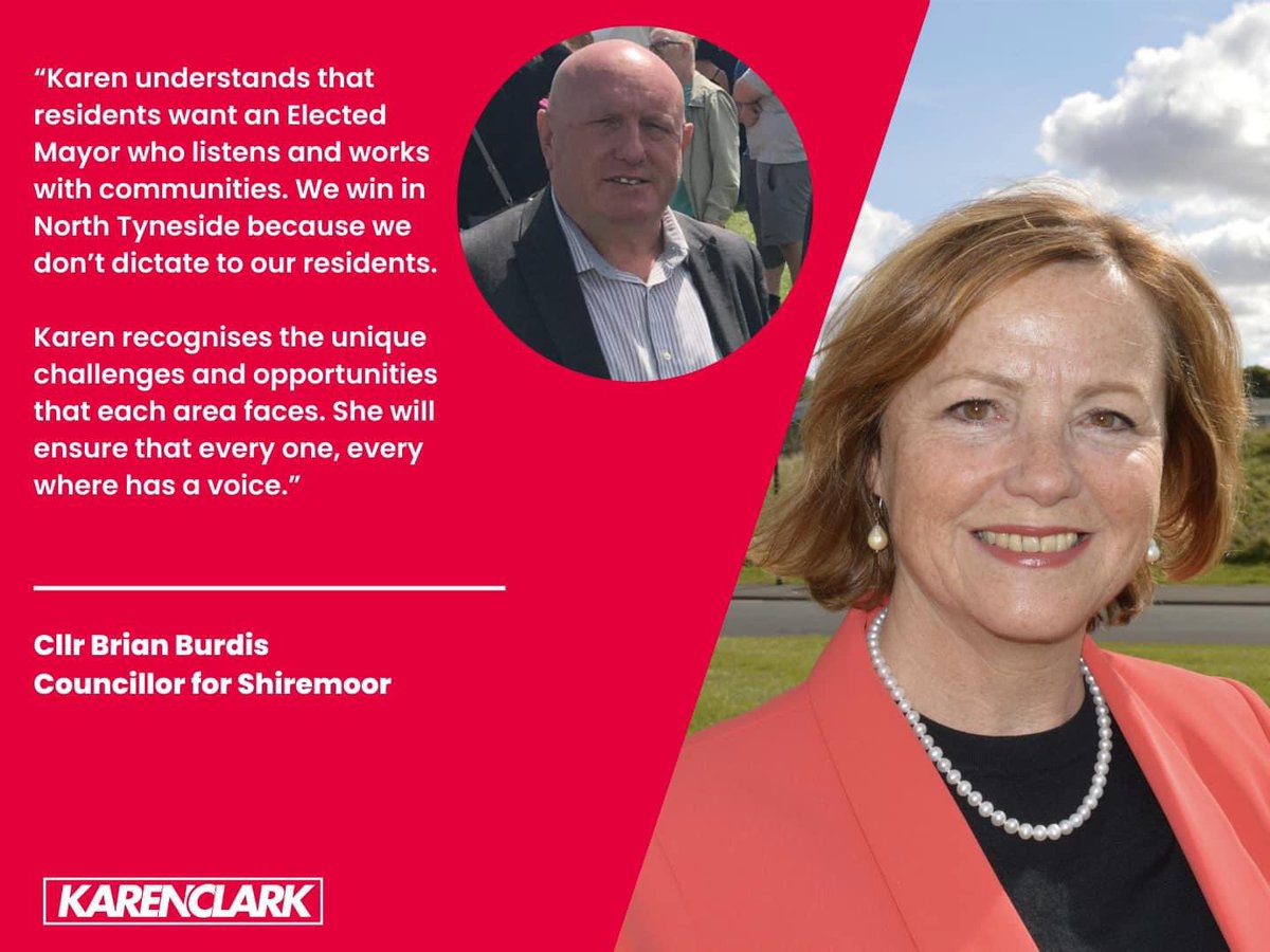 Brian wants a candidate who will listen to residents and he’s supporting me to be the Elected Mayor of North Tyneside.