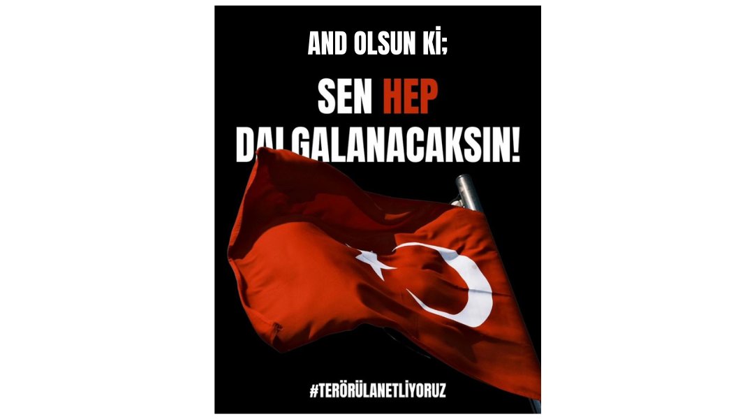 Türk Havacılık ve Uzay Sanayii A.Ş. (TURASAŞ) Ankara Kahramankazan tesislerine yönelik saldırı sonucu hayatını kaybeden vatandaşlarımıza Allah'tan rahmet, ailelerine ve milletimize başsağlığı, yaralılarımıza acil şifalar dilerim.