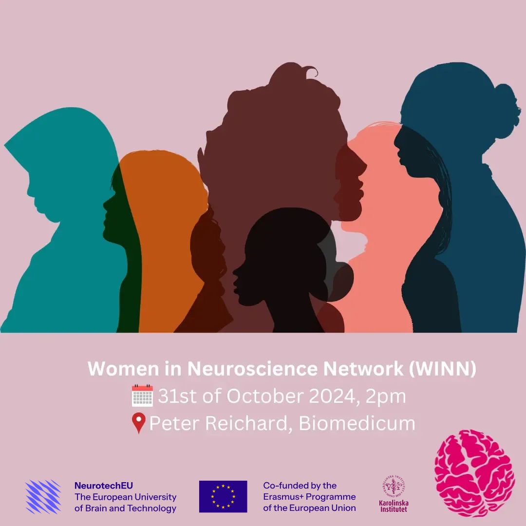 theneurotechEU's tweet image. 🚨 Don&apos;t Miss the Women in Neuroscience Network (WINN) Symposium!
📅 October 31st from 2:00 PM to 4:00 PM
📍 Biomedicum (Peter Reichard room) at Karolinska Institutet or via Zoom
Learn more and register here: buff.ly/3C8SRZO
#WINN #WomenInNeuroscience #StratNeuro