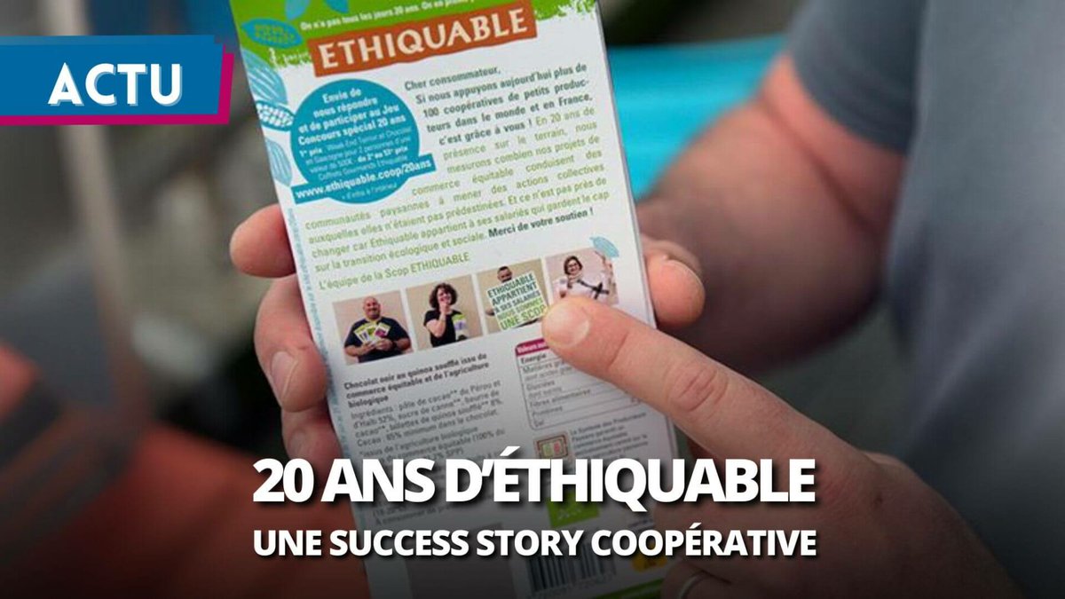 Alors que le modèle coopératif célèbre ses 140 ans cette année, l’entreprise @Ethiquable  fête pour sa part ses 20 ans d’existence, en tant que Société #Coopérative et Participative (#SCOP). 
Lire la suite de l'article : 
👉mediatico.fr/les-20-ans-det…