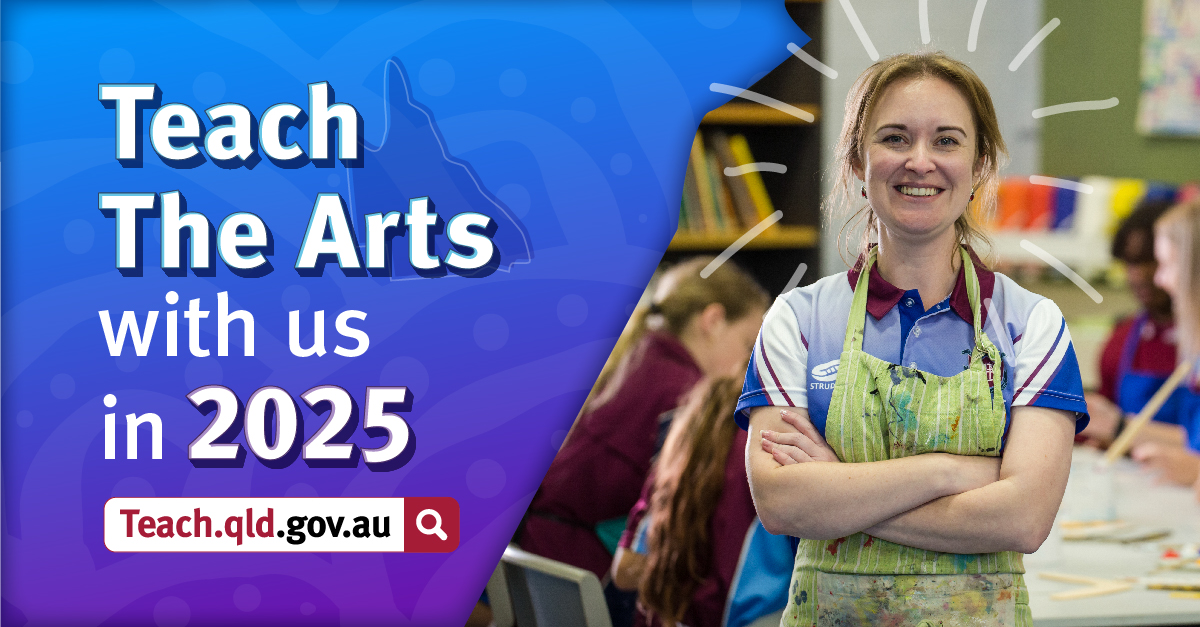 Arts and Music teachers, teach with us in 2025! Our recruiters are ready to assist you with finding your first or next teaching role in Queensland state schools! Express your interest via the ‘Apply online’ button at: bit.ly/TeachTheArtsWi…

#TeachQld #TeachingJobs