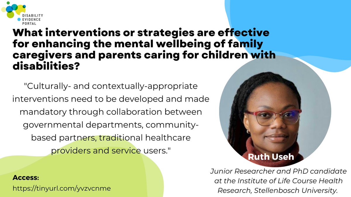 New brief alert 🚨! Check out our new brief that explores some of the interventions and strategies that are effective for enhancing the mental wellbeing of family caregivers and parents. 👉tinyurl.com/yvzvcnme