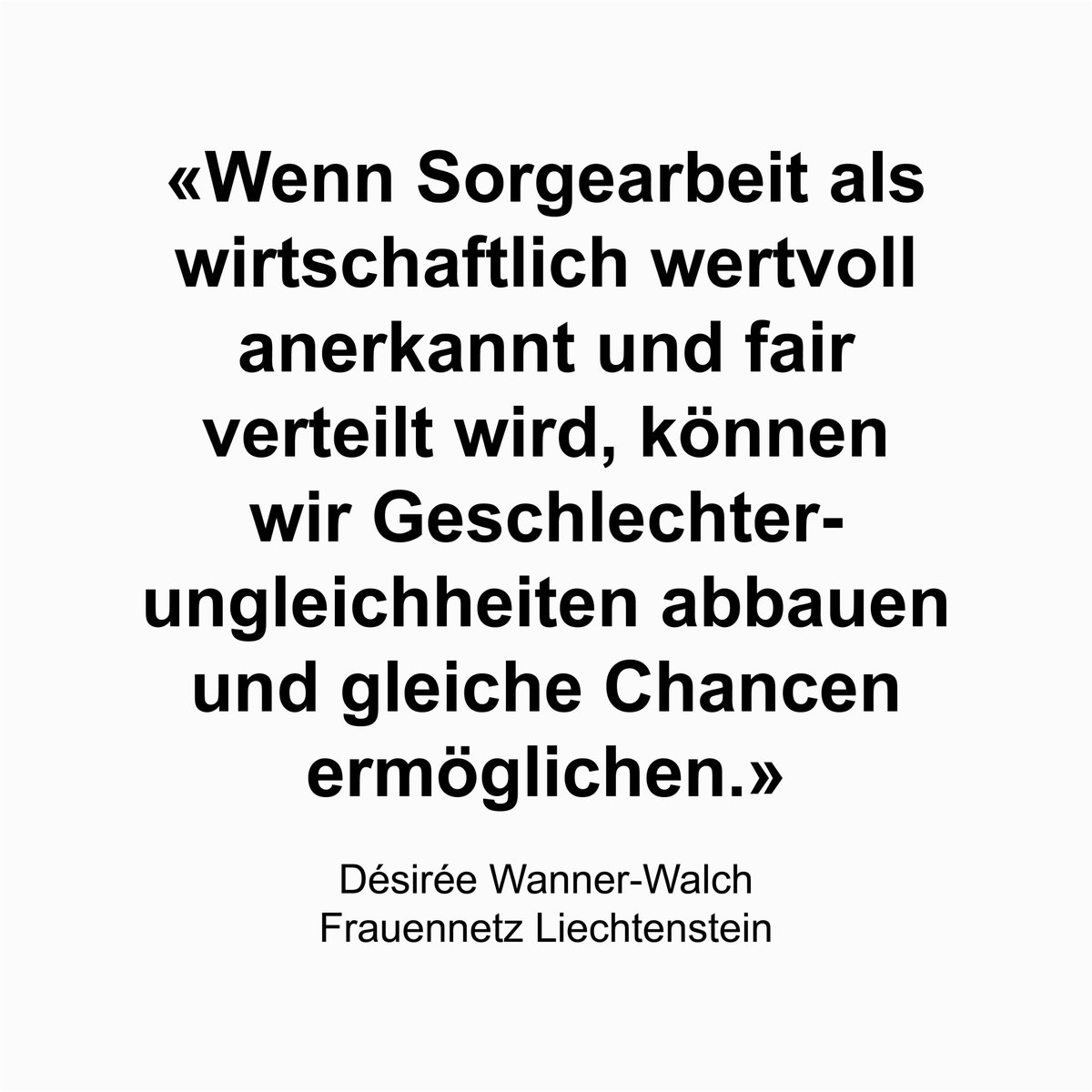 vmr_lie's tweet photo. Wenn #Sorgearbeit als wirtschaftlich wertvoll anerkannt und fair verteilt wird, können wir Geschlechterungleichheiten abbauen und gleiche Chancen ermöglichen. #Liechtenstein #Frauennetz #Chancengleichheit https://t.co/BXsnmL1Ip1