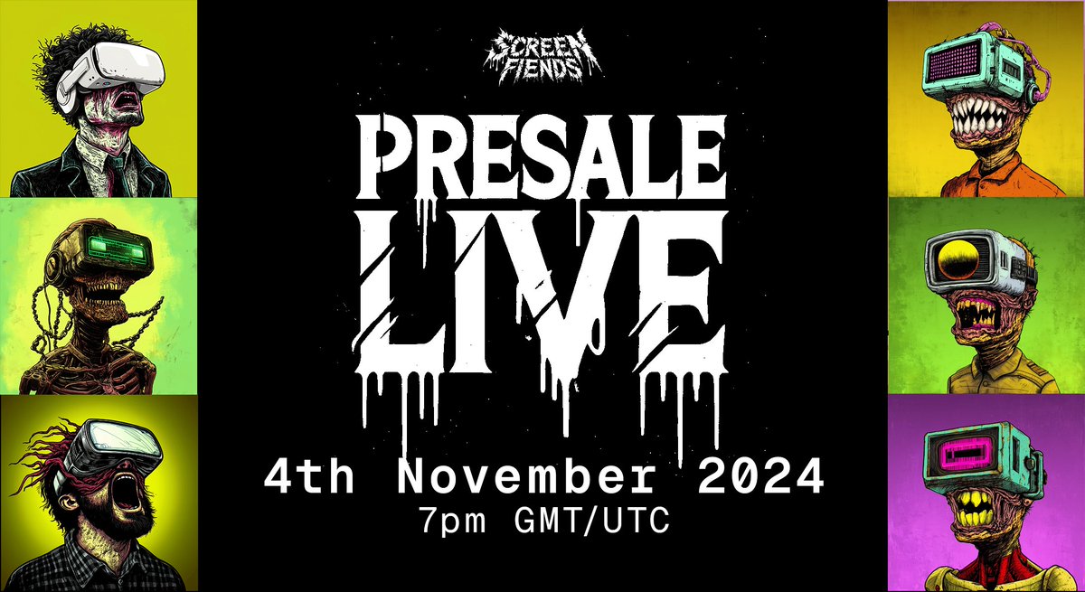 ScreenFiendsNFT's tweet image. Wen?  

Pre-sale / Whitelist - Mon 4th Nov 7pm GMT/UTC
Public - Tues 5th Nov 7pm GMT/UTC

Its time to Feed the Fiends!

screenfiends.xyz

#Stacks #BTC #FeedtheFiends