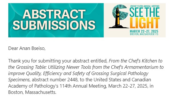 Excited to share that our abstract has been accepted for USCAP 2025 in Boston! Looking forward to showcasing our work and engaging with amazing peers in such a vibrant city! #USCAP #USCAP2025