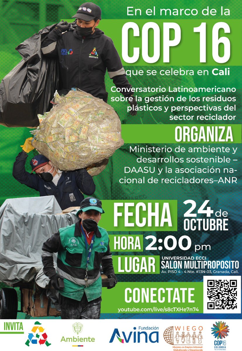 Jueves 24 octubre 2024 /  2 pm vía YouTube  / ingresar por el QR