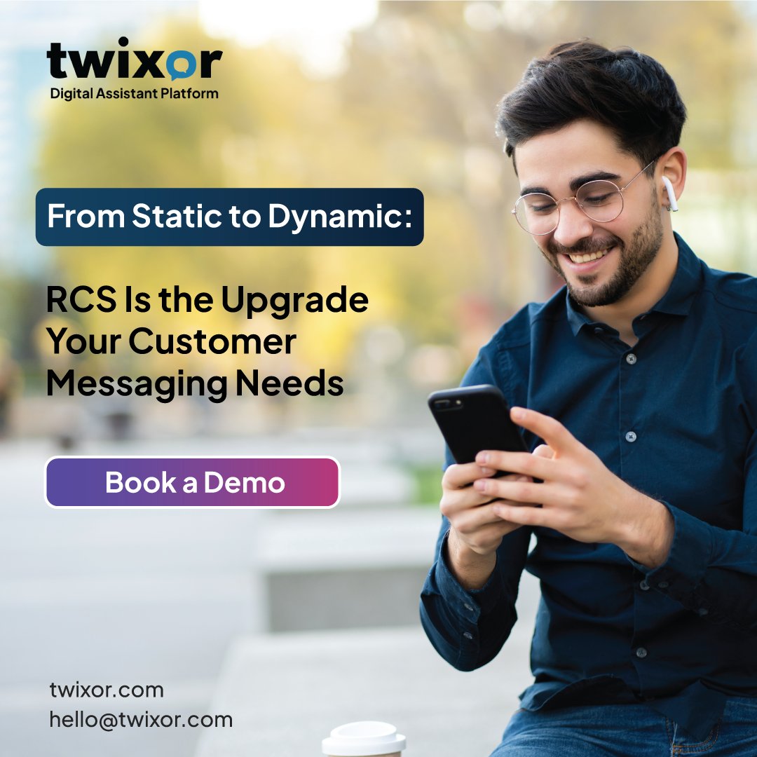 twixor_digital's tweet image. Say hello to SMS 2.0 with RCS! 🌟

Bring rich, interactive messaging to life, transforming how you connect with customers. It’s time for smarter, more engaging conversations.
Interested? Connect with us - zurl.co/TcSI

#RCS #CXAutomation #ConversationalAI