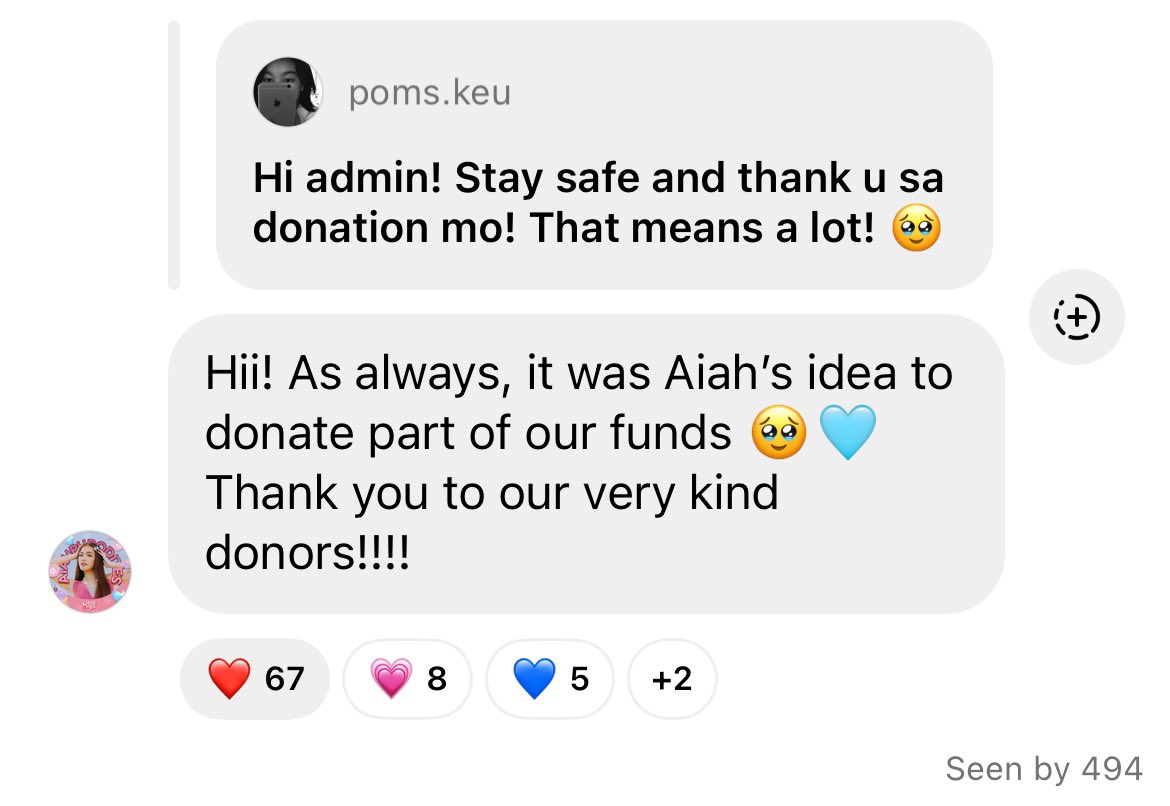 dklmaraiah's tweet photo. idk but every detail of kindness ni Aiah makes my heart soft. i just love her soul and heart lang talaga. Tysm aiahkins, Aiahofc, aiahphrodites and other donors!! It means a lot really. Ingat po tayong lahaat 🙏🩵 https://t.co/yyh1evhQ6e