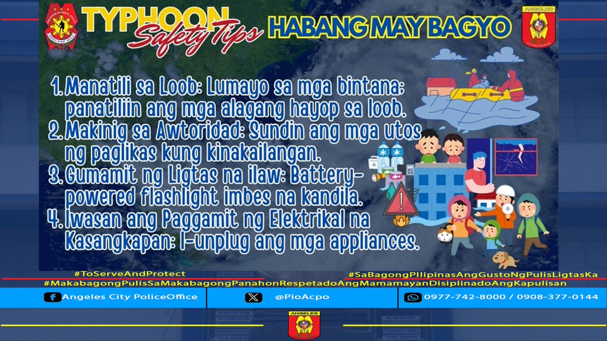 PioAcpo's tweet photo. TYPHOON SAFETY TIPS
#SaBagongPilipinasAngGustongPulisLigtasKa
#ToServeandProtect
#MakabagongPulisSaMakabagongPanahonRespetadoAngMamamayanDisiplinadoAngKapulisan https://t.co/HRukSYRBTB